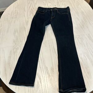 Express Dark Jeans Barely Bootcut Size 8 Reg
